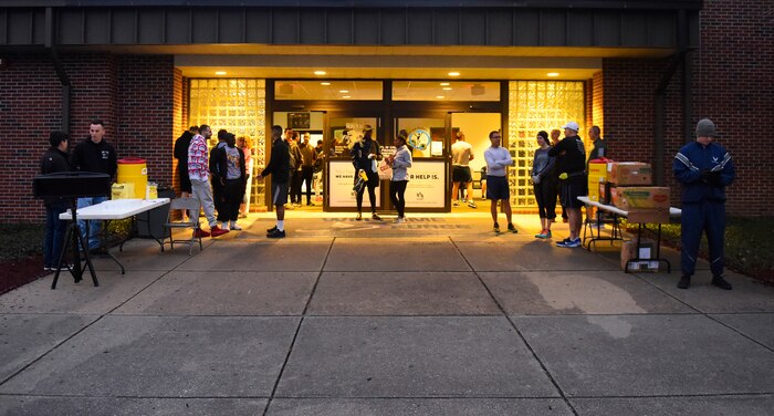 Team Charleston members gather at the base fitness center Jan. 18, 2019, to participate in the annual Martin Luther King Jr. 5k run.