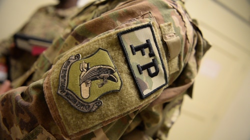 U.S. Air Force Airmen assigned to the 455th Air Expeditionary Wing at Bagram Airfield, Afghanistan wait to escort Local Nationals onto the base Nov. 24, 2018. These Airmen are responsible for ensuring the safety of the base population while escorting Local Nationals. (U.S. Air Force photo by Senior Airman Rito Smith)