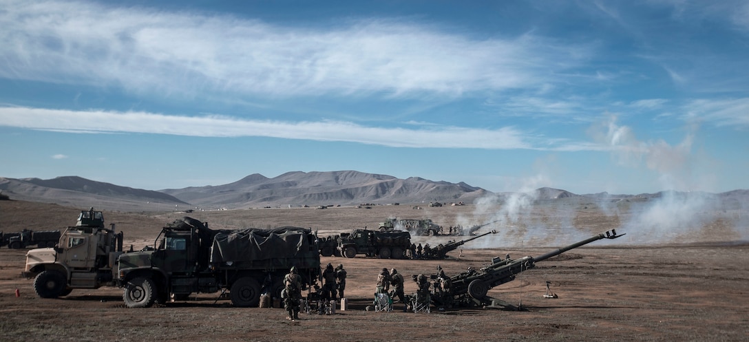 U.S. Marines with 2nd Battalion, 11th Marine Regiment, 1st Marine Division participate in exercise Steel Knight (SK) 2019 at Marine Corps Base Camp Pendleton, California, Dec. 2, 2018.