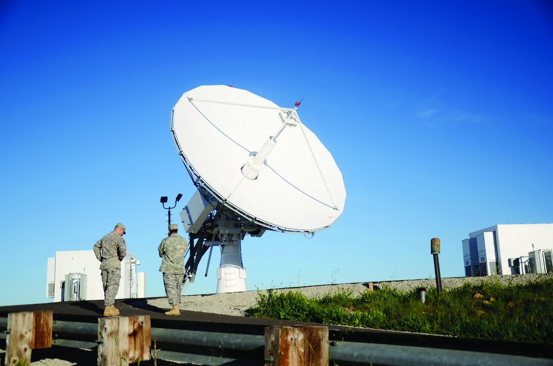 Installation of commercial Internet and phone packages at worldwide regional hub nodes, such as this one in Camp Roberts, California, enables Army and
National Guard units to provide commercial services during emergency incidents anywhere on Earth (U.S. Army)