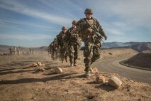 U.S. Marine Corps Cpl. Ramon Trevino, an infantry Marine with 1st Battalion, 5th Marine Regiment, participates in a training flight in preparation for Steel Knight 2019 on Marine Corps Base Camp Pendleton, Calif., Nov. 27, 2018.