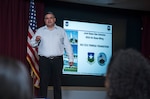 Ramiro Rodriguez, 502 Civil Engineer Squadron TRIRIGA customer support technician, informs Joint Base San Antonio Airmen and civilians on the TRIRIGA Work Management system during a class Jan. 25, 2019 at Joint Base San Antonio, Lackland, Texas. The software will centralize and integrate critical facility management processes to manage a distributed workforce, increase the utilization of physical facilities, and configure Civil Engineer operating capability. The system replaces legacy IT systems like the Interim Work Information Management System, or IWIMS, and the Automated Civil Engineer System, or ACES, modules for real property, project, housing and financial management.
