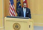 J.J. Green, WTOP radio national security correspondent, speaks to the Defense Intelligence Agency workforce during a DIA Mentoring Summit, Jan. 17, 2019, at DIA Headquarters.