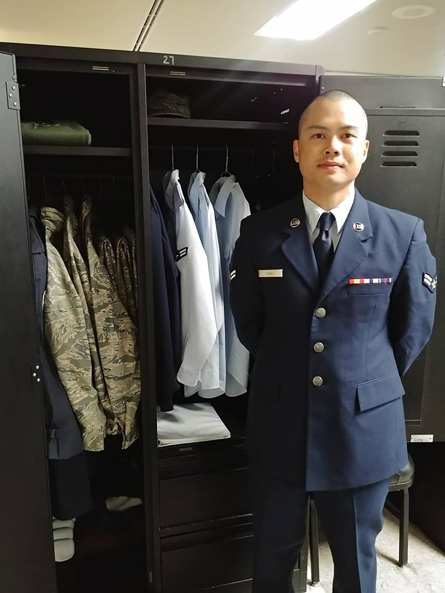 Senior Airman Joe Chau, 718th Intelligence Squadron cyber systems operations technician, was voted Most Outstanding Airman by his flight peers during basic military training.