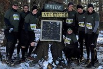 Master Sgt. Elizabeth Rodenhauser, 341st Missile Security Forces Squadron NCO in charge of operations, second from right, poses for a photo with friends she met while attending the FBI National Academy. Phyiscal training was also considered in addition to attending college like courses. (Courtesy photo)