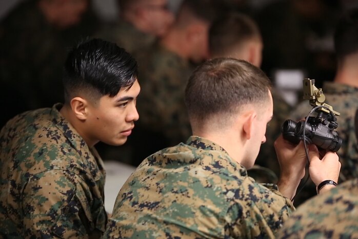 Marines took delivery of the Squad Binocular Night Vision Goggles during new equipment training in December 2018 at Camp Lejeune, North Carolina. The move to the SNBVG is expected to enhance the infantry’s lethality and situational awareness in reduced visibility.