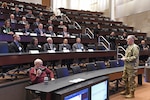 Gen. John Hyten, commander of U.S. Strategic Command, delivers the keynote address during the USSTRATCOM Leadership Fellows Program kickoff at the University of Nebraska at Omaha’s Mammel Hall, Jan. 17, 2019. Each year, 10 USSTRATCOM civilian employees are hand-selected as USSTRATCOM Strategic Leadership Fellows for the spring semester. (U.S. Air Force photo by Staff Sgt. Ian Hoachlander)