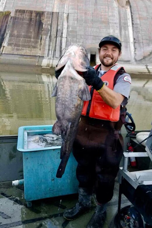 JOHN MARTIN RESERVOIR, Colo. -- This flathead catfish was a “big fish in a small pond.” We’re pretty sure he’s still going to be a big fish but in a big “pond” on the upstream side of the dam.