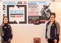 Miyuki Taneichi, left, the 35th Force Support Squadron community commons program specialist, and Alejandra Santoyo, right, a recreational aid, host the Winter Trade Market at Misawa Air Base, Japan, Jan. 26, 2019. Their intent was to create opportunities for individuals around base to take interest in recreational winter sports. (U.S. Air Force photo by 1st Lt. Jeremy Garcia)