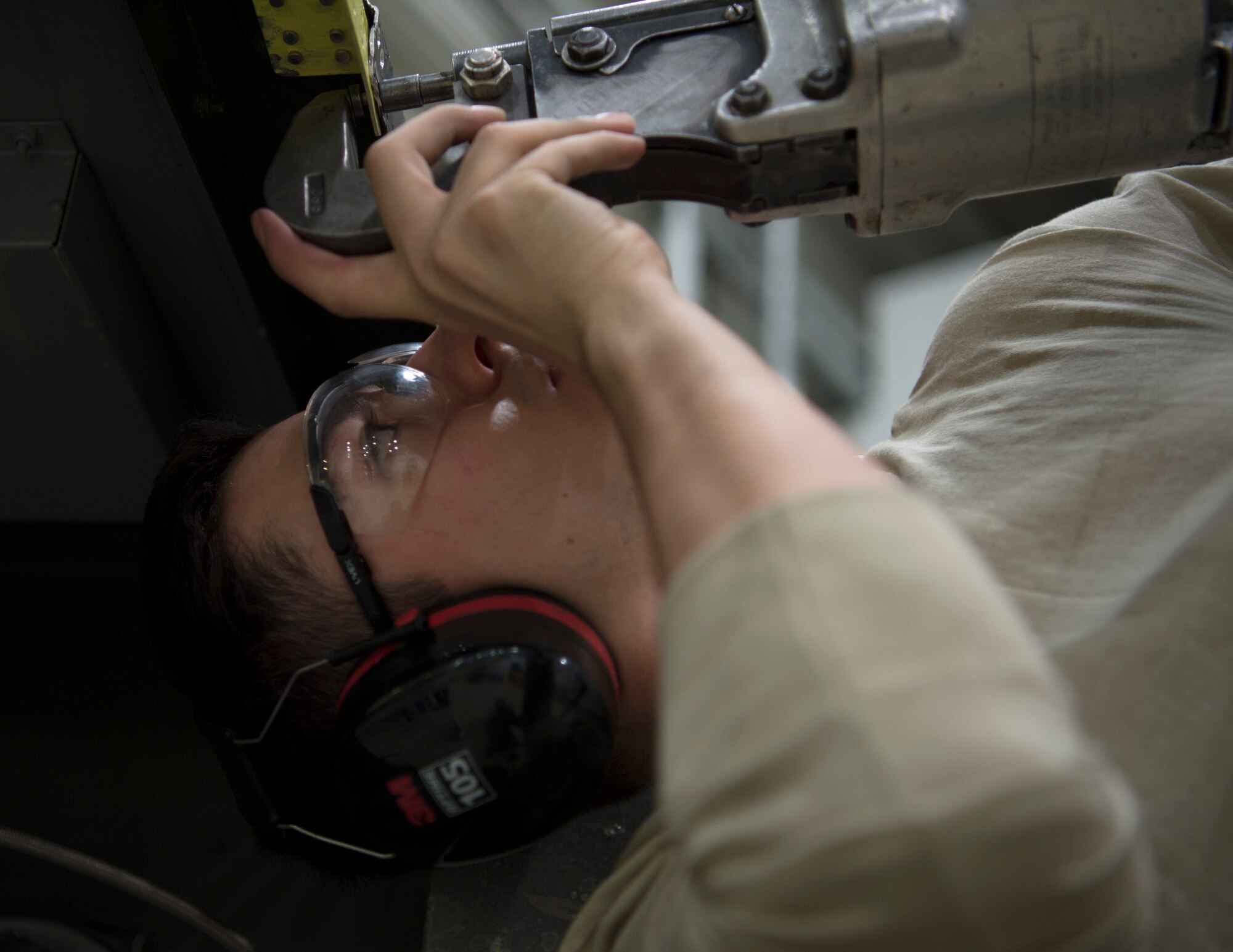 A rivet squeezer is used to compress rivets to make them flush when repairing equipment or aircraft