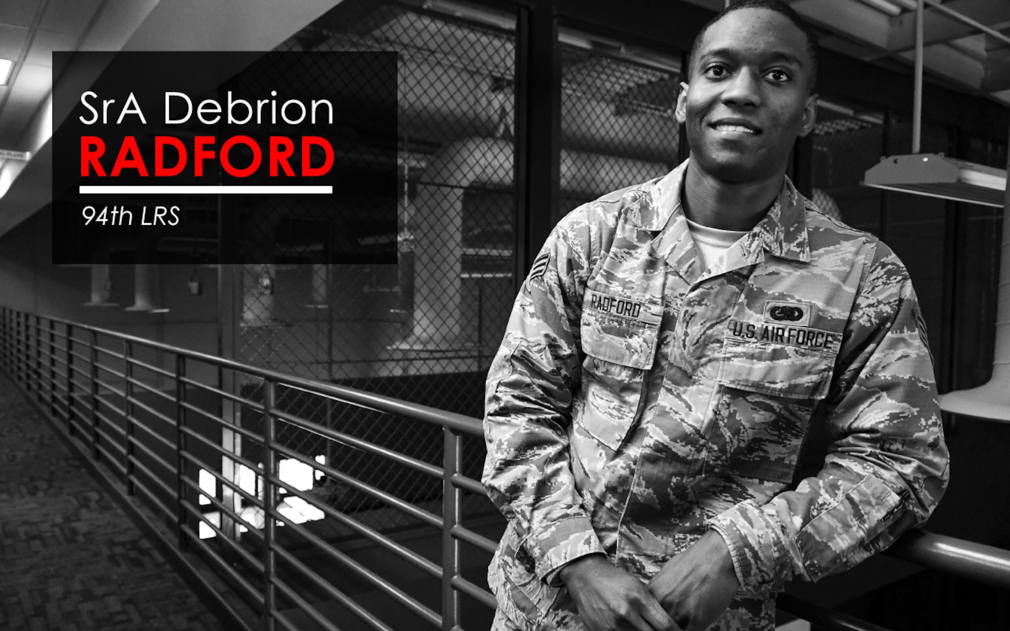 This week’s Up Close features Senior Airman Debrion Radford, a 94th Logistics Readiness Squadron logistics planner. Up Close is a series spotlighting individuals around Dobbins Air Reserve Base. (U.S. Air Force graphic/Staff Sgt. Andrew Park)