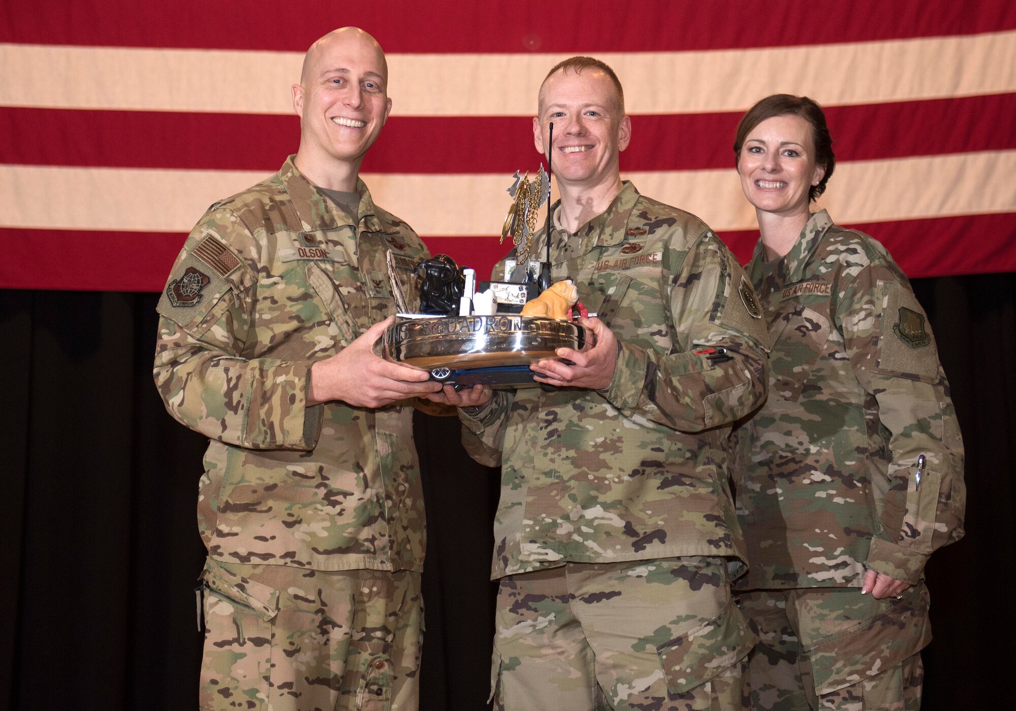 McConnell Air Force Base's 4th Quarter Award Winners at McConnell AFB, Kan., Jan. 30, 2019. Members not present are not pictured. (U.S. Air Force photo by Staff Sgt. David Bernal Del Agua)