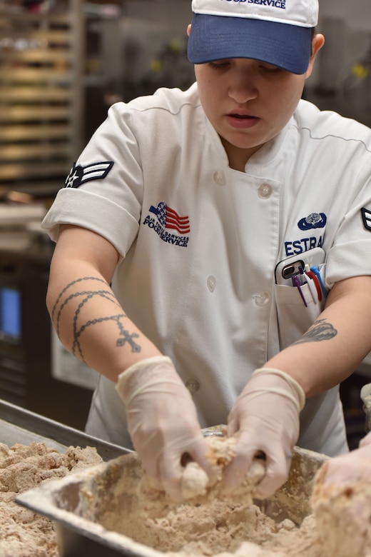 Estrada is one of several Airmen who will train with professional chefs during a week-long course at the Culinary Institute of America, which she has dreamed of doing since high school.