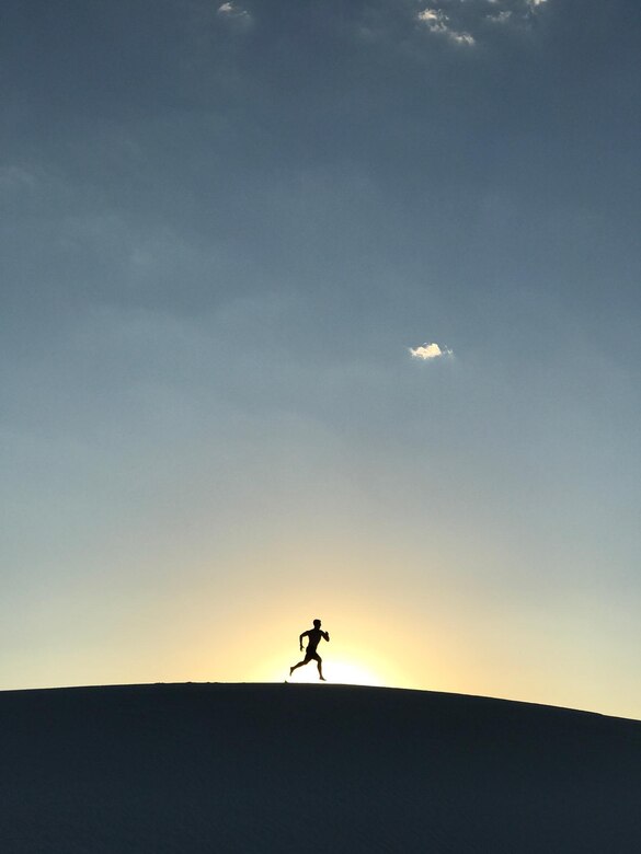 Physical fitness will always be the foundation of 2nd Lt. Thompson’s, 49th Wing Public Affairs officer, daily resiliency practices, but his personal goal is to overcome more difficult physical challenges every year. Thompson’s goal for 2019 is to train and compete in an Ironman Triathlon in 2020. (Courtesy photo)