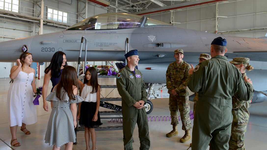The 510th Fighter Squadron conducts a change of command ceremony at Aviano Air Base, Italy, June 21, 2019.