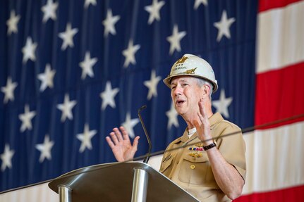 Vice Adm. Thomas Moore, commander, Naval Sea Systems Command, recognized the accomplishments of individuals, shops and codes throughout Puget Sound Naval Shipyard & Intermediate Maintenance Facility during a recognition ceremony at the shipyard June 11.