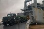 U.S. Marines with 2nd Transportation Support Battalion, Combat Logistics Battalion 2, 2nd Marine Logistics Group, load an M970 semitrailer refueling truck onto the USNS Watkins during an on load port operation during exercise Resolute Sun at Joint Base Charleston, South Carolina, June 12, 2019. Marines participated in the exercise to increase combat operational readiness in amphibious and prepositioning operations while conducting joint training with the U.S. Army during a joint logistics over the shore scenario.