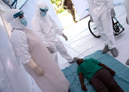 CJTF-HOA, Kamenge Military Hospital partner for Ebola prevention