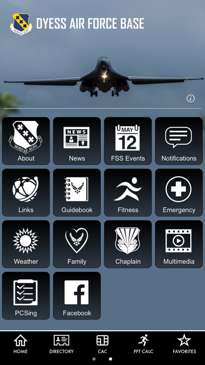 Dyess mobile app available on Air Force Connect > Dyess Air Force Base