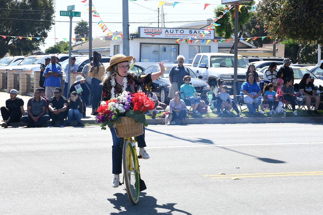 Jenelle Osborne, Lompoc Mayor, participates in the 2019 Lompoc Flower Festival Parade June 29, 2019, in Lompoc, Calif.
