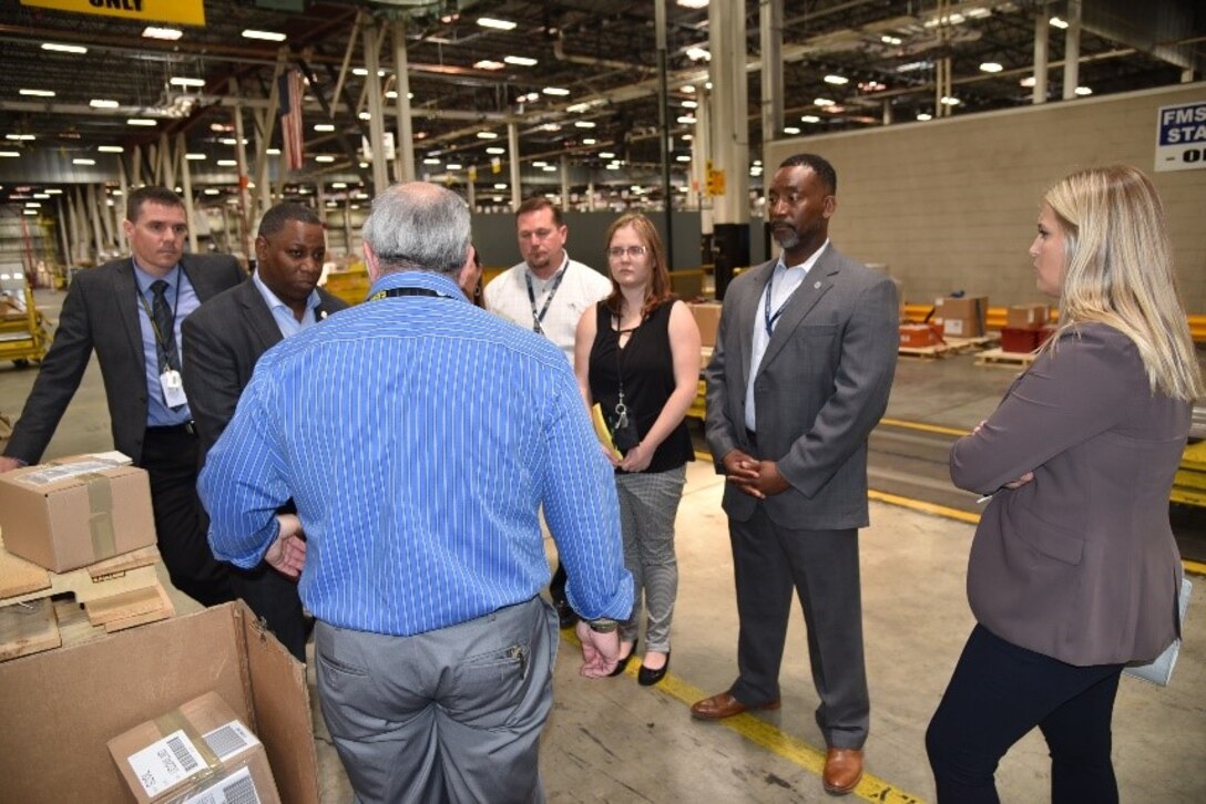 DLA Distribution Public Affairs student tours Eastern Distribution Center