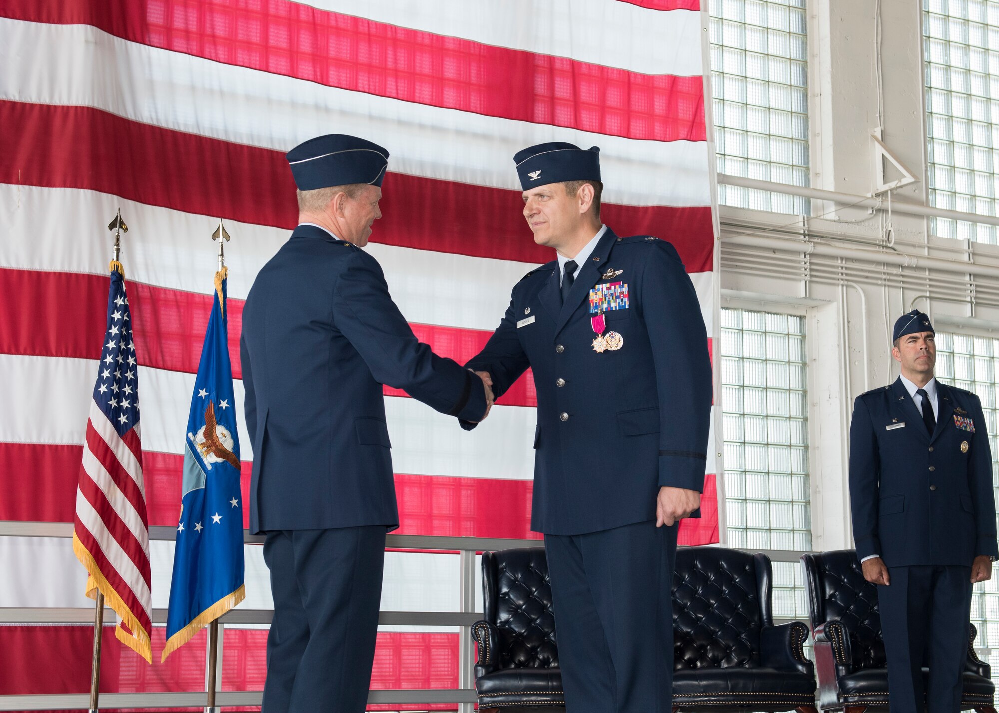 The 366 Fighter Wing conducted the wing change of command July 2, 2019, at Mountain Home Air Force Base, Idaho. Kunkel served on MHAFB as the 366th FW commander for two years. (U.S. Air Force photo by Senior Airman Tyrell Hall)