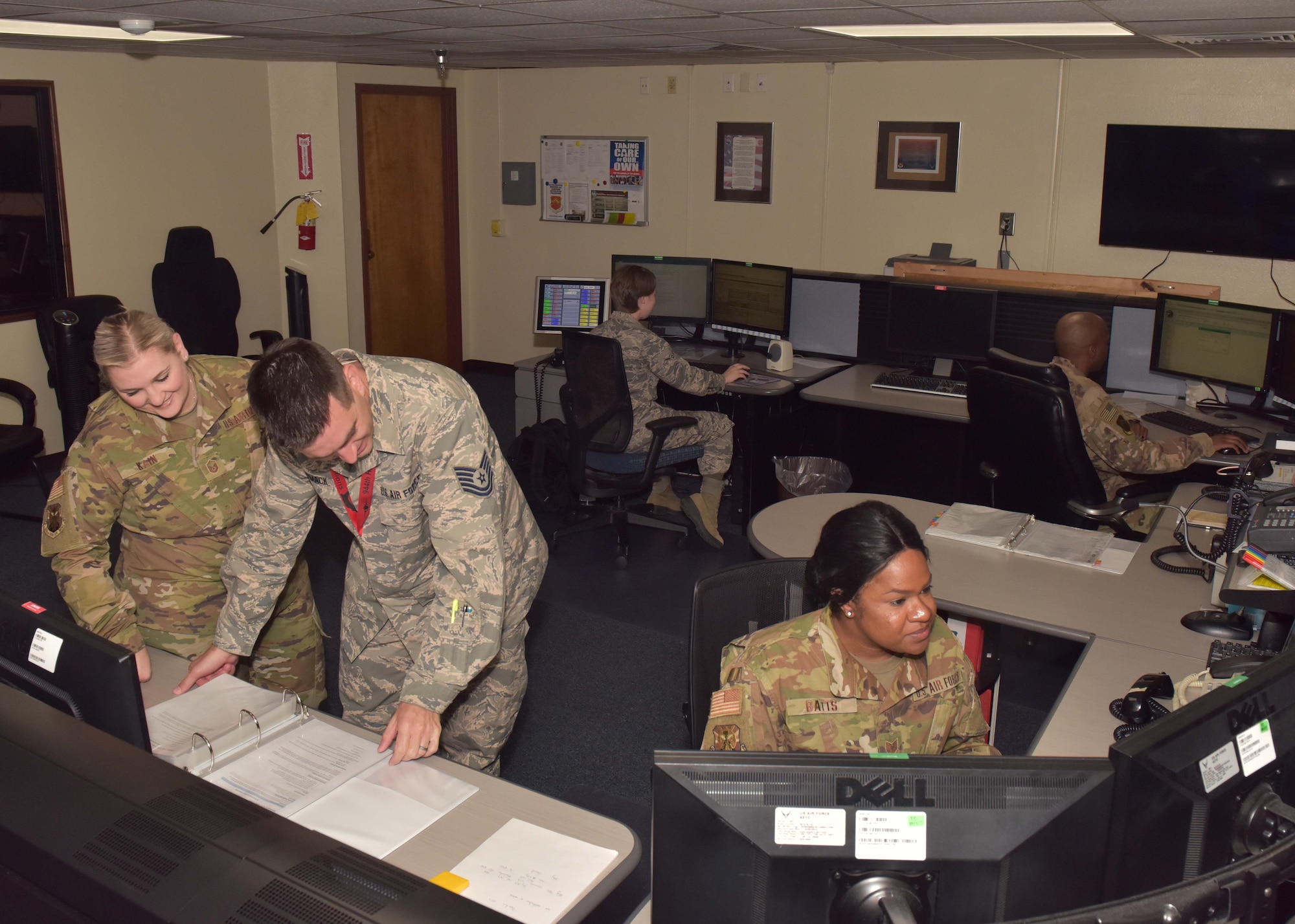 Luke’s command post is in two locations, however, they are considered one team and one unit. The primary location is administratively owned by the 56th Fighter Wing and the alternate site is housed at the 944th Fighter Wing.