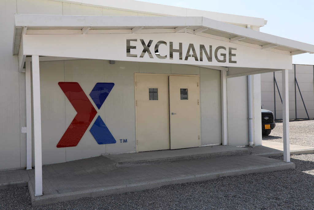 The new AAFES Exchange on Erbil AB in Iraq officially opens July 4, 2019. It will serve a significant base population of U.S. and coalition soldiers and civilians. The new facility replaces a mobile expeditionary unit which consists of two semi-trailers providing approximately 650 square-feet of retail space. The new store has more than 2,100 square feet of retail floor space to provide necessary commodities and popular merchandise. It will also have a Western Union financial service area, almost 500 square-feet of warehouse space and stocking area, administrative office space, a dedicated communications closet, and covered exterior entrance and break areas.