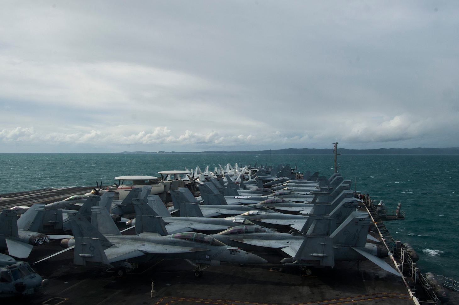 BRISBANE, Australia (July 5, 2019) The aircraft carrier USS Ronald Reagan (CVN 76) pulls into Brisbane, Australia. Ronald Reagan is forward-deployed to the U.S. 7th Fleet area of operations.