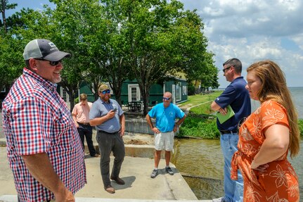 Members of the 628th Contracting Squadron perform a site survey to resolve upcoming renovations and repairs for Joint Base Charleston, at Short Stay Recreation Area, S.C., June 27, 2019.