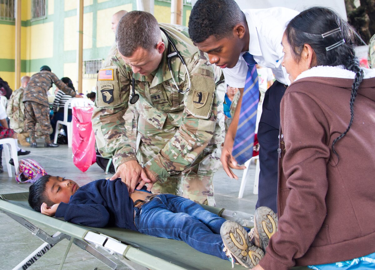 Doctors treat a patient.