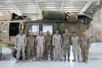 U. S. Army Soldiers and Royal Jordanian Air Force members gather for a photo while conducting an aviation subject matter exchange in Amman, Jordan, June 19, 2019.