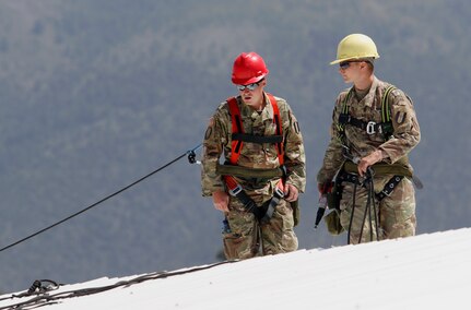 Task Force Rise Soldiers Construct a Rock Barrier in Guatemala