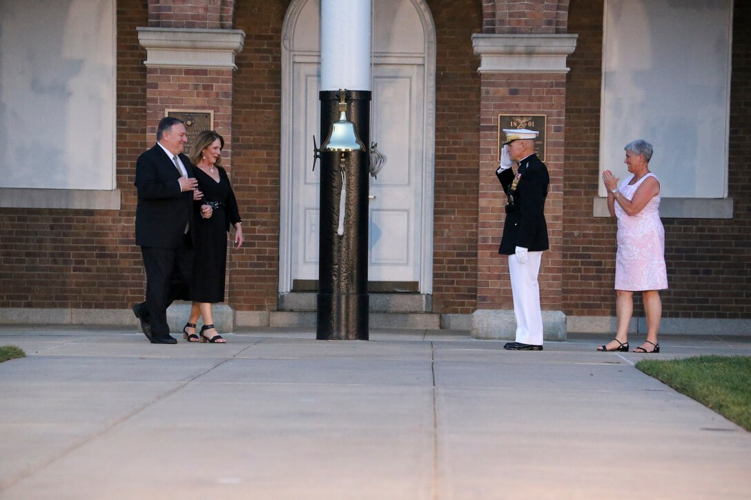 General Robert B. Neller, commandant of the Marine Corps, was the hosting official and the guest of honor was The Honorable Mr. Michael R. Pompeo, U.S. Secretary of State.