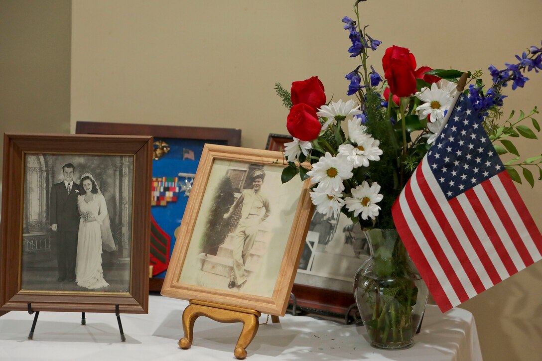 Several active-duty and retired Marines, and even Vietnam veterans were among the many service members who paid their respects to a Southwest Georgia World War II veteran, July 2. 95-year-old Sgt. John Eldridge Belk passed away on June 28, and was recently laid to rest at St. Patrick’s Episcopal Church. (U.S. Marine Corps photo by Re-Essa Buckels)