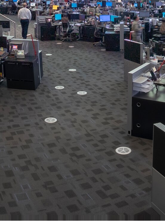 Fragment of a photograph of the JOC Floor