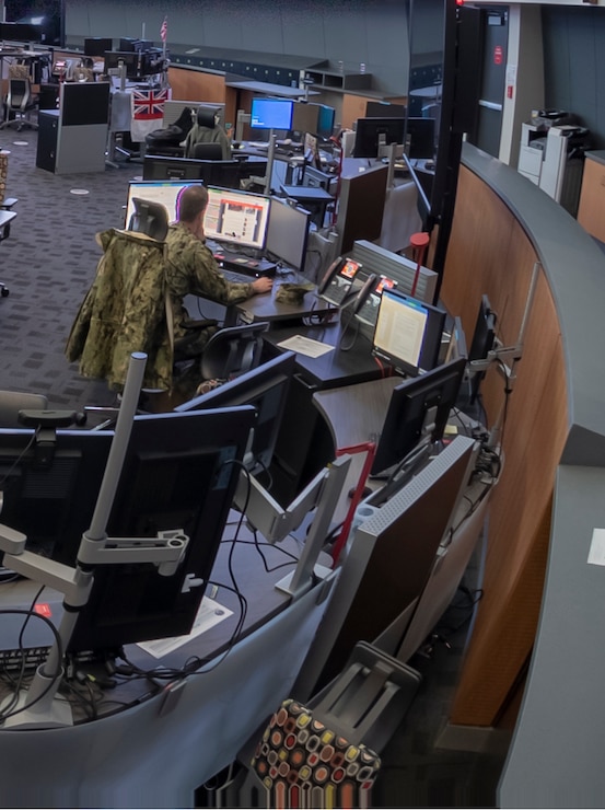 Fragment of a photograph of the JOC Floor