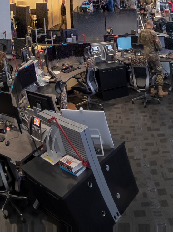 Fragment of a photograph of the JOC Floor