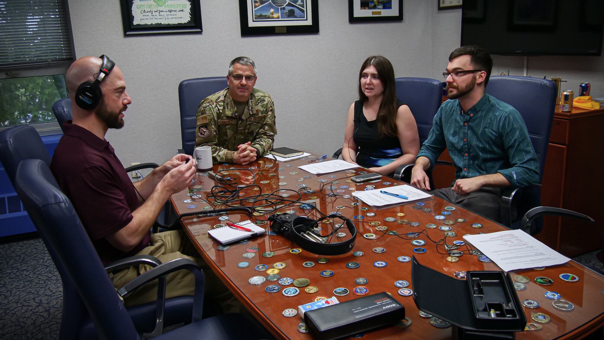 Maj. Gen. William Cooley speaks with the Air Force Research Laboratory podcast team during his appearance on the Lab Life podcast. Lab Life features behind the scenes interviews with science and technology experts across the lab who are developing next generation science and technology for the Air Force.