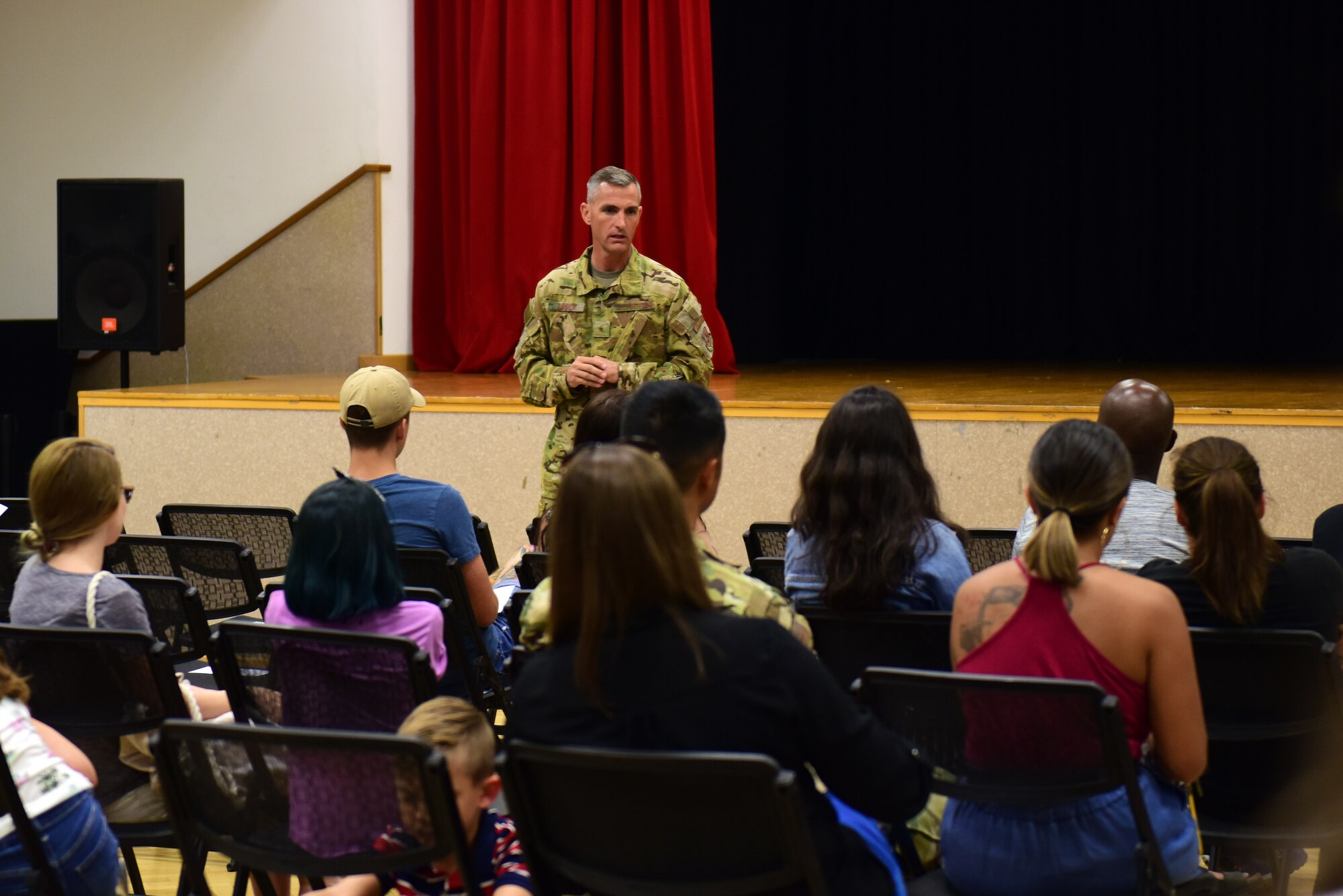 The 31st Medical Group held a Community Health Care Services Forum at Aviano Air Base, Italy, July 8, 2019. The forum was held to hear concerns and inform patients of improvements at the 31st MDG. (U.S. Air Force photo by Airman 1st Class Caleb House)