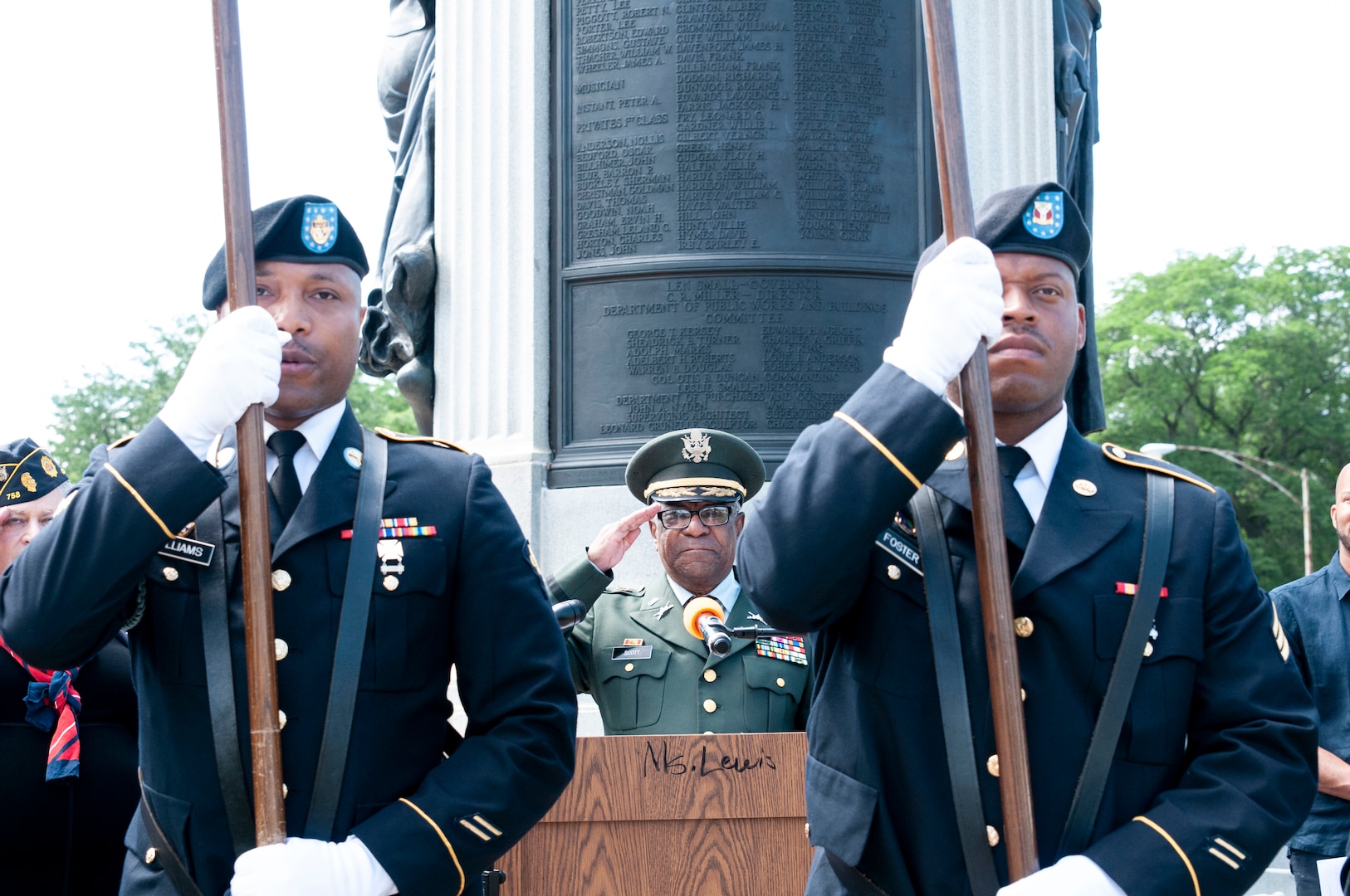 Color Guard retires the colors.