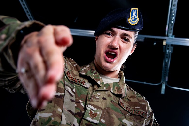 Tech. Sgt. Renee Mansour, 23d Security Forces Squadron kennel master, poses for a photo, June 26, 2019, at Moody Air Force, Ga. Mansour was recently selected to become a military training instructor, departing for Joint Base San Antonio-Lackland, Texas in August. Mansour believes the skills she’s gained from leading the kennel program will help her shape and lead future Airmen. (U.S. Air Force photo taken by Senior Airman Erick Requadt)