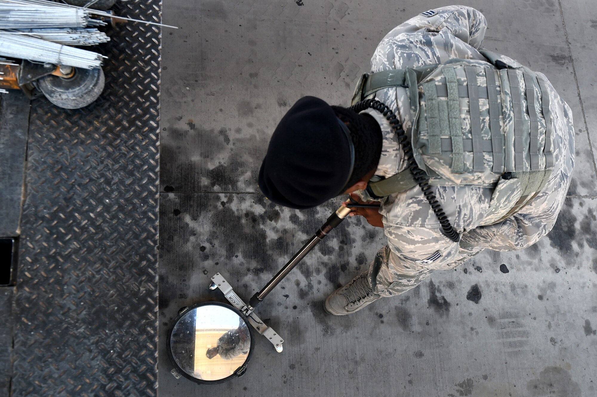 MWDs are trained and capable of detecting explosives and narcotics, as well as locate a potential suspects or missing persons.