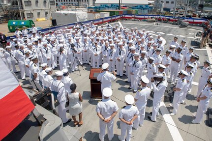 USS John S. McCain Sailors Honored for Damage Control Efforts following 2017 Collision