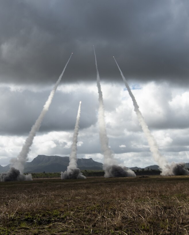 A live-fire demonstration was performed during Exercise Talisman Sabre 2019 (TS19), July 8, 2019. TS19 is a bilateral combined Australian and United States training. The exercise is designed to practice respective military services with associated agencies, through planning and conducting combined and joint task force operations. (U.S. Air Force photo by Senior Airman Ashley Maldonado)