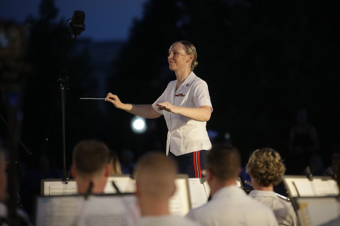 On July 10, 2019, the U.S. Marine Band performed a concert at the U.S. Capitol. The program celebrated the band's 221st anniversary and featured pieces linked to former Marine Band Directors. (U.S. Marine Corps photo by Master Sgt. Amanda Simmons/released)