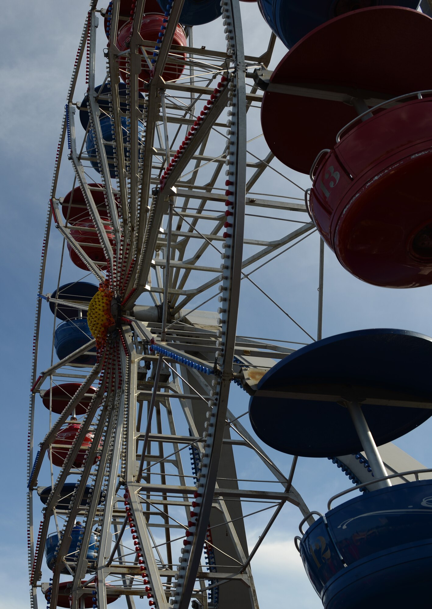 A ferris wheel carries passengers during Freedom Fest on Ramstein Air Base, Germany, July 3, 2019.