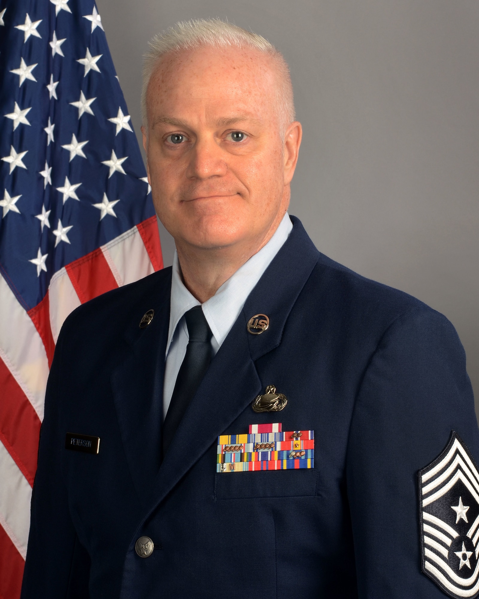Chief Master Sgt. Dayne Peterson, 169th Fighter Wing command chi