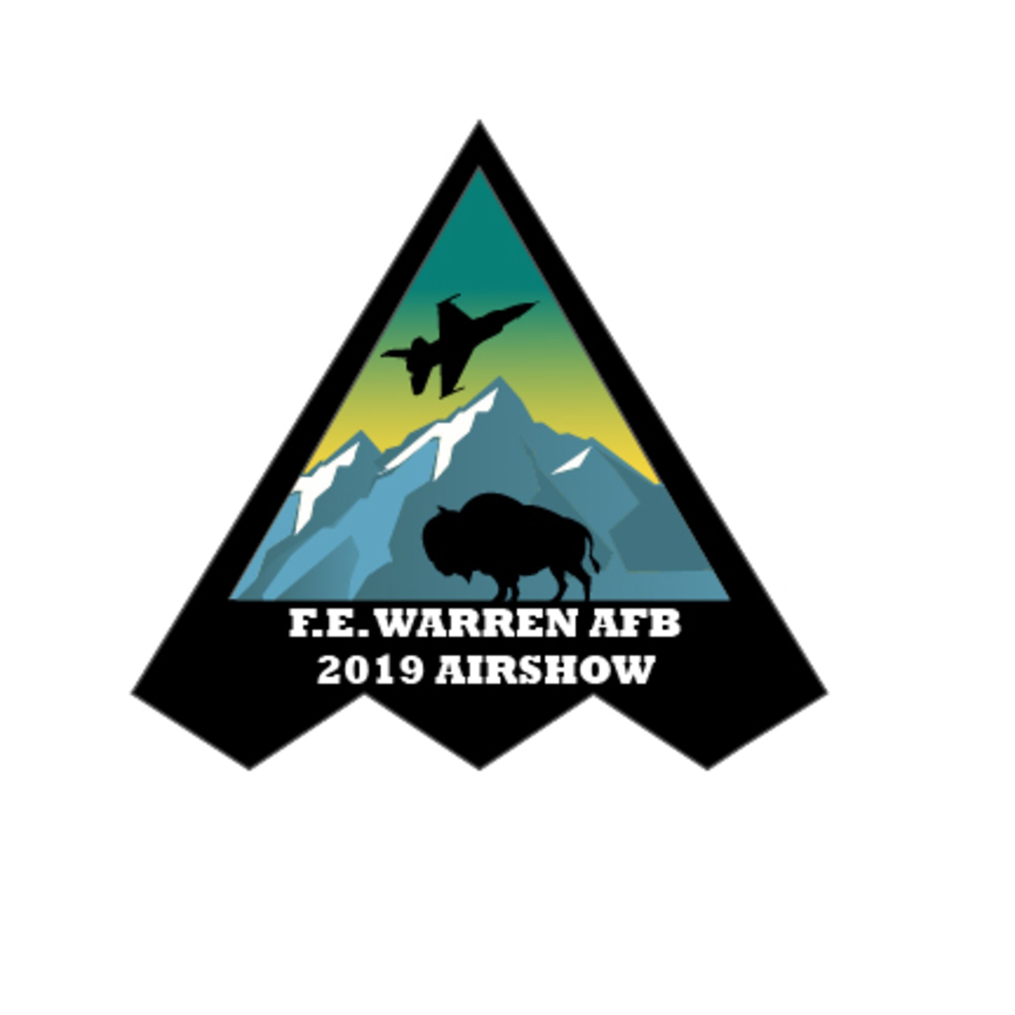 The airshow logo was created July 7, 2019, at F.E. Warren Air Force Base, Wyo., in order to provide uniformity throughout all airshow advertisement. For the first time in 25 years The United States Air Force Thunderbirds are flying on F.E. Warren AFB . (U.S. Air Force graphic by Senior Airman Abbigayle Williams)