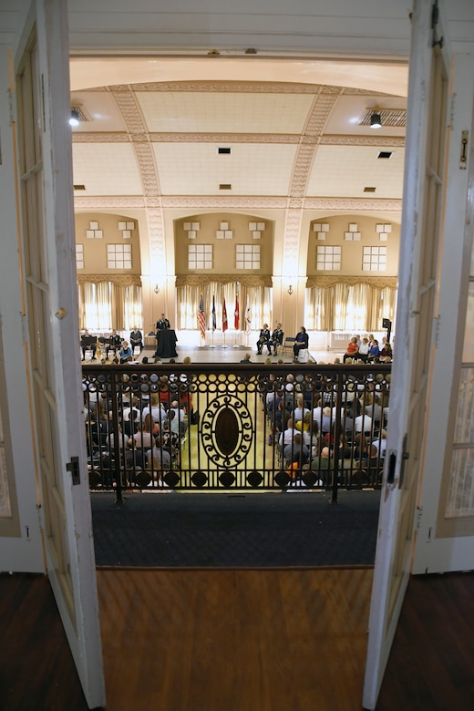 Col. David Ray relinquished command to Col. James Handura during the U.S. Army Corps of Engineers Sacramento District's change of command ceremony on Thursday, July 11, 2019. The ceremony took place at the Masonic Temple in downtown Sacramento, California, where Handura became the district’s 33rd commander in its 90-year history.